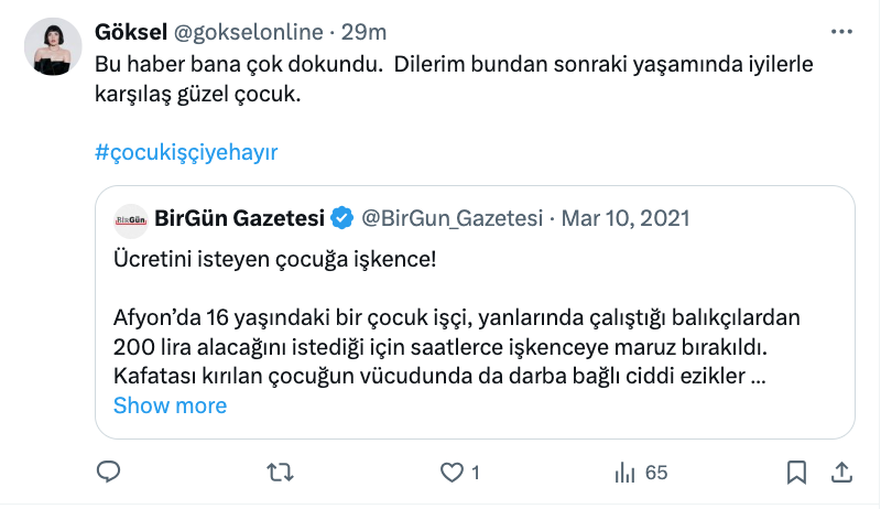 sarkici goksel 2021 yilindan cocuk isciye iskence haberini alintiladi gundem oldu